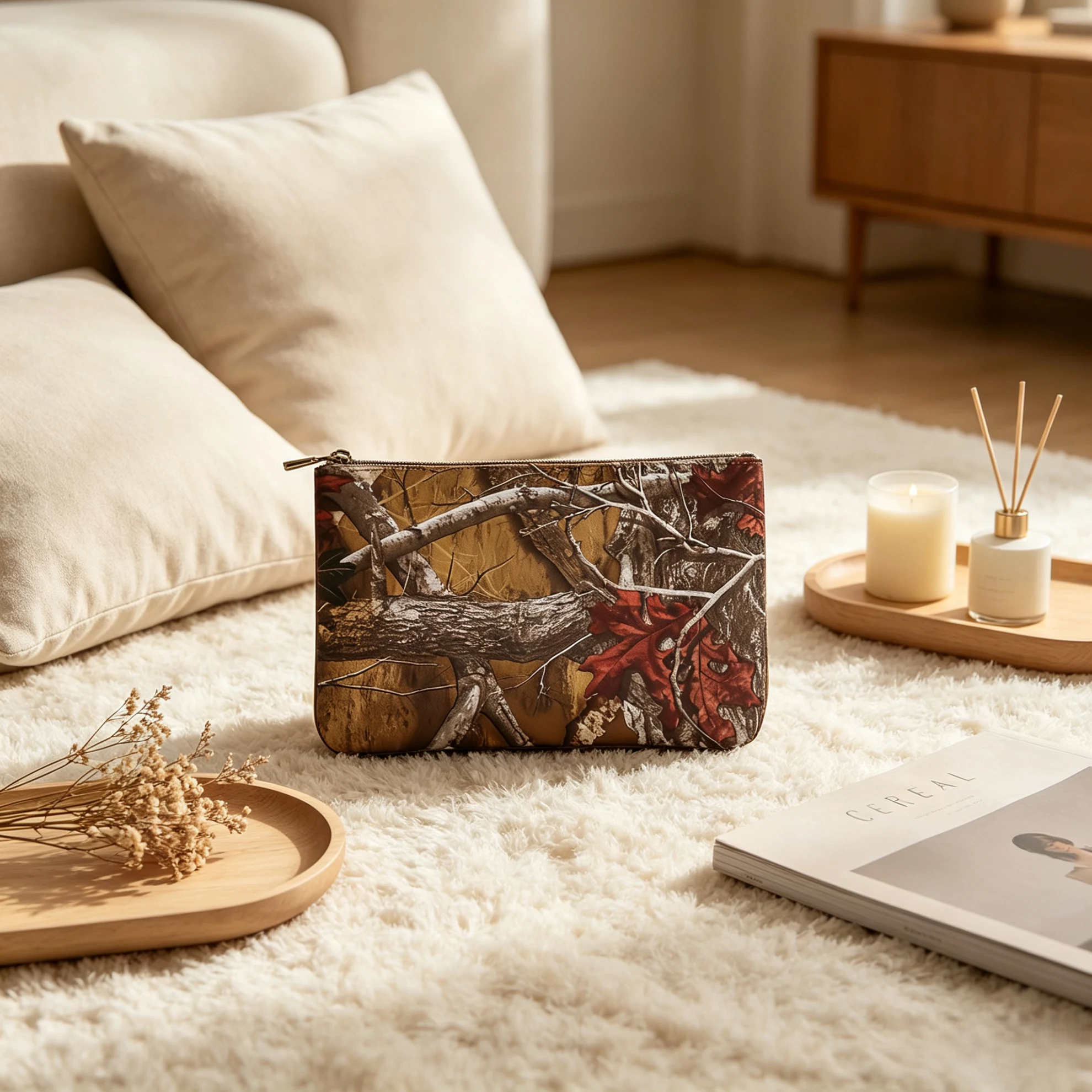 Autumn Maple Leaf Print Cosmetic Bag 6